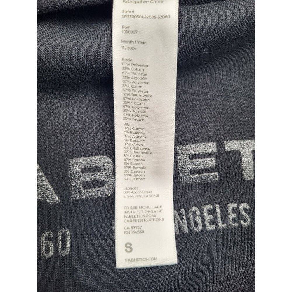 FABLETICS The Kids Unisex Go-To Hoodie Black Logo Sweatshirt SZ Small 6/7 - Picture 6 of 8